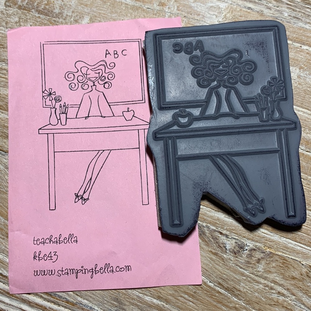 Teacher crafting stamp for card making scrapbooking planners junk journal